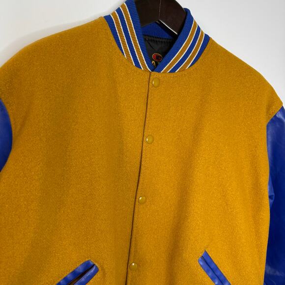 Vtg Varsity Letterman Jacket Game Sportswear Leather & Wool Men's L - Picture 3 of 14